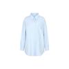 MLB New York Yankees Basic Logo Solid Front Pocket Logo Embroidered Basic Long Sleeve Shirt Unisex Shirts Light-Blue 31WS01011-07S
