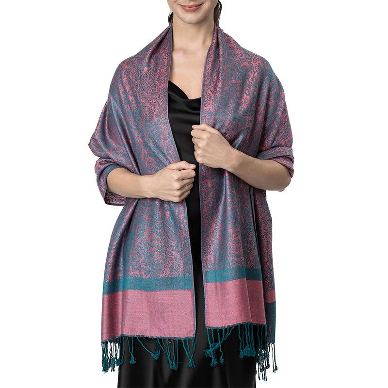 Luxury Brand Light Luxury Shawl Women'S Wrap Scarf Design Jacquard High-End Imitation Cashmere