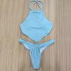 Vigorashely High Neck Cut Swimwear Women Sexy Thong Bikini 2024 Tied Swimsuit Female Brazilian Bikini Set Bathing Suit Swim