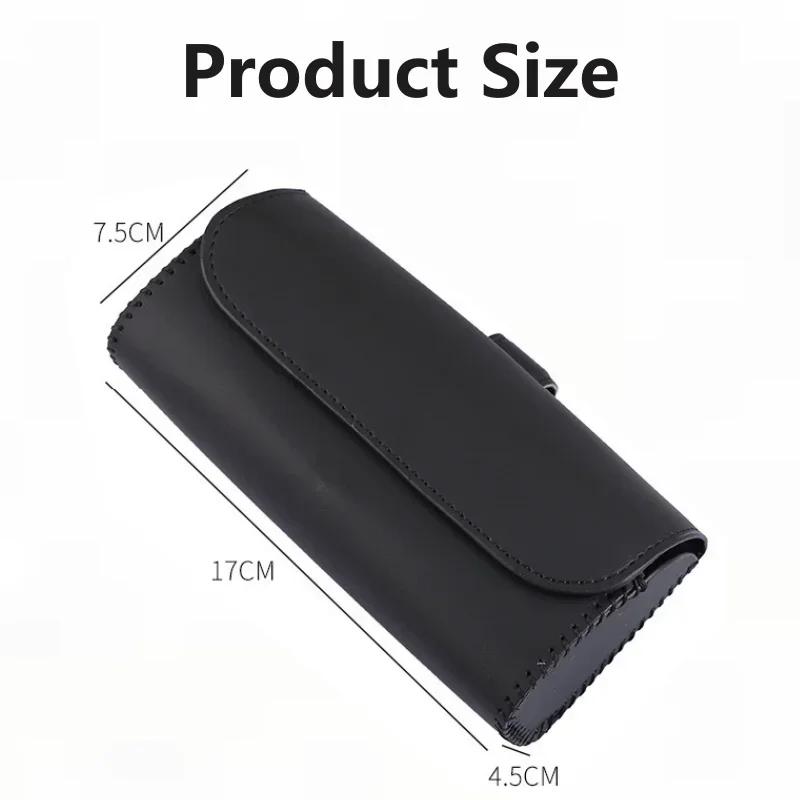 Glasses Holder Car Sun Visor Glasses Case Premium Leather Wear-Resistant Organizer Visor Sunshade Car Holder For Glasses