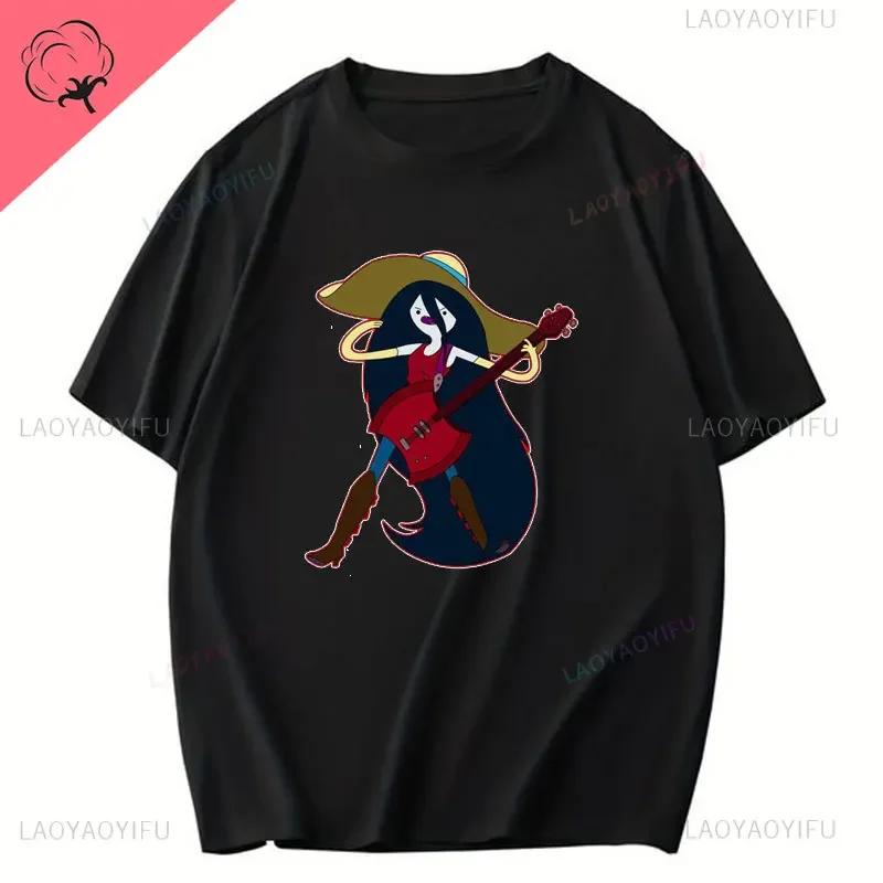 Fashion Adventure Time Cotton T Shirt Marceline The Vampire Queen Short Sleeve T-Shirt Summer O-neck Clothes Unisex Casual Tops