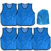 [Fungoal] Plain Bibs, Set of 5 [Sky Blue] [Free Size, Adult] Suitable for Children and Adults, for Basketball, Futsal, Events, Sports Days, and Team D