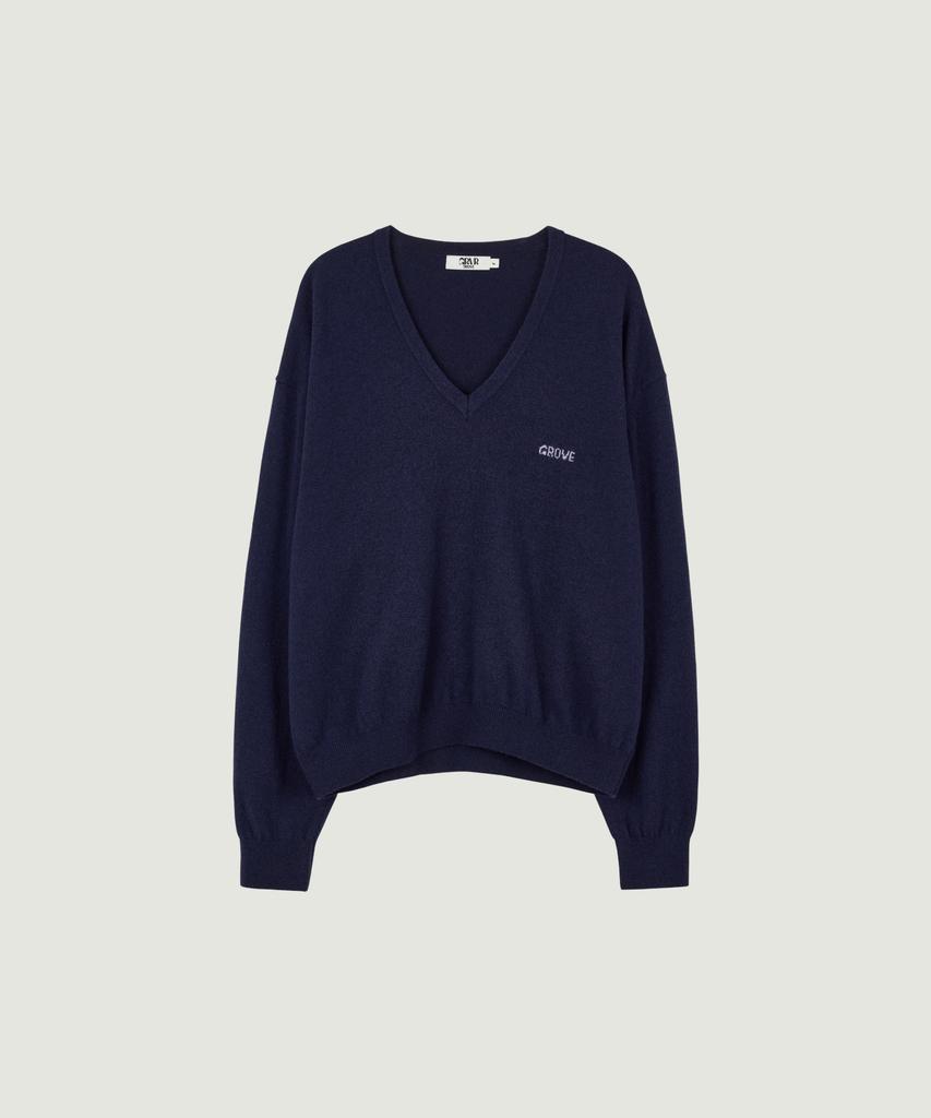 GROVE 26Fw Myles V-Neck Knit (Navy)
