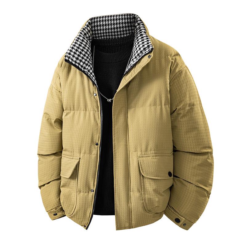 Men's Trendy Winter Cotton Jacket: Warm, Loose-Fit Casual Coat for Outdoor Wear