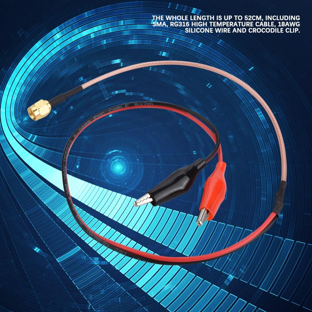 Low Loss Red Black Frequency Cable 50cm Ended Clips Connection Cable Testing Wire Testing Applications