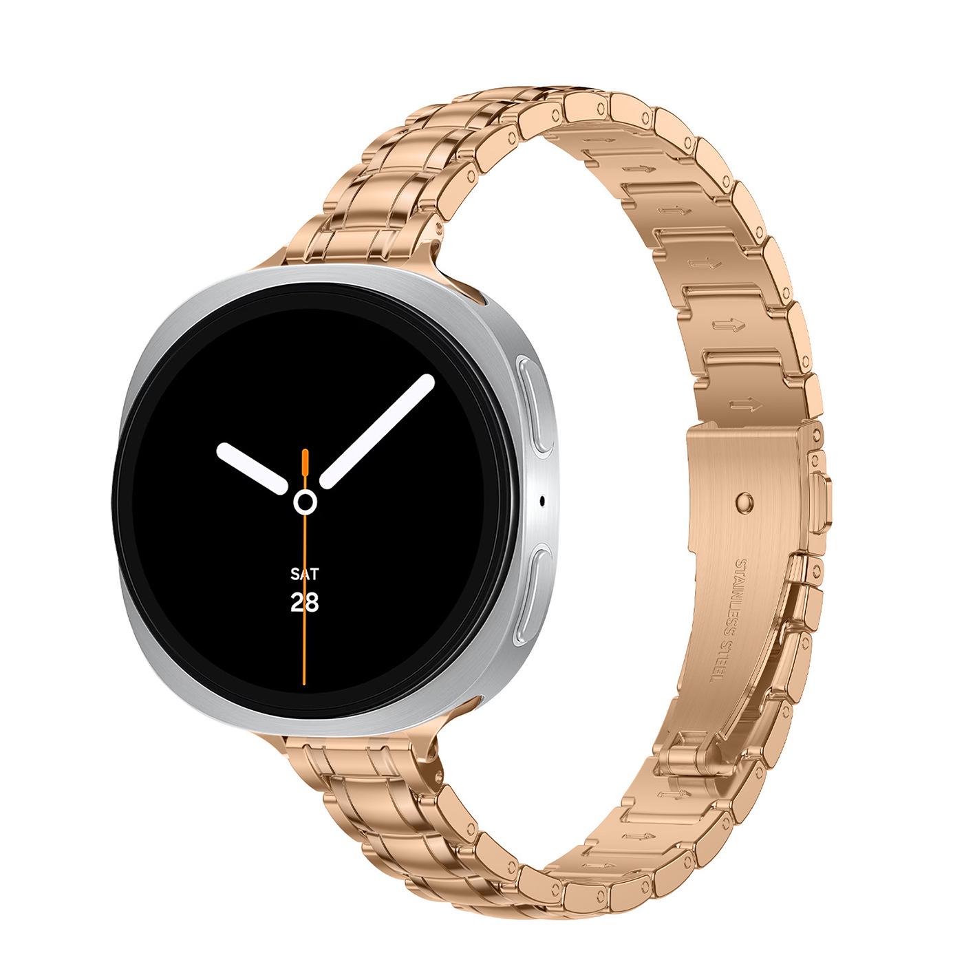 

Сумісний металевий ремінець для годинника Samsung Watch8/Classic Samsung Watch 8/Watch 8 Classic рожевий колір золота