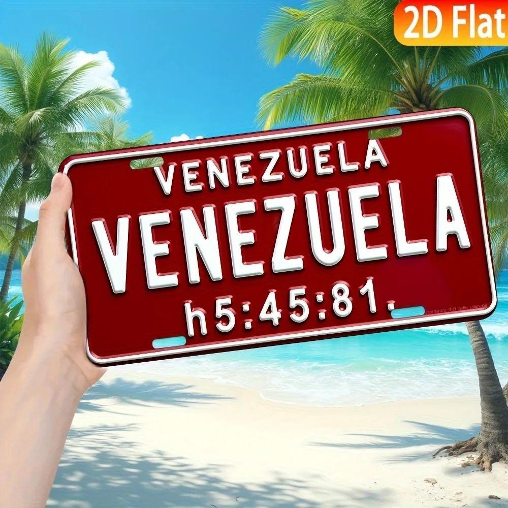 Custom 2D Flat Aluminum License Plate 6x12In Retro Metal Plate for Home Bar Garage Wall Decor