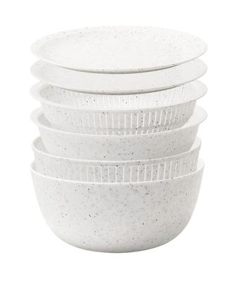 (like-it)Colander Bowl,Microwave Safe,Colander&Bowl,Can Also Be Used for Scrubbing rice,Colander and Ball Stone,6-piece setDrainer,Heat-resistant Bowl