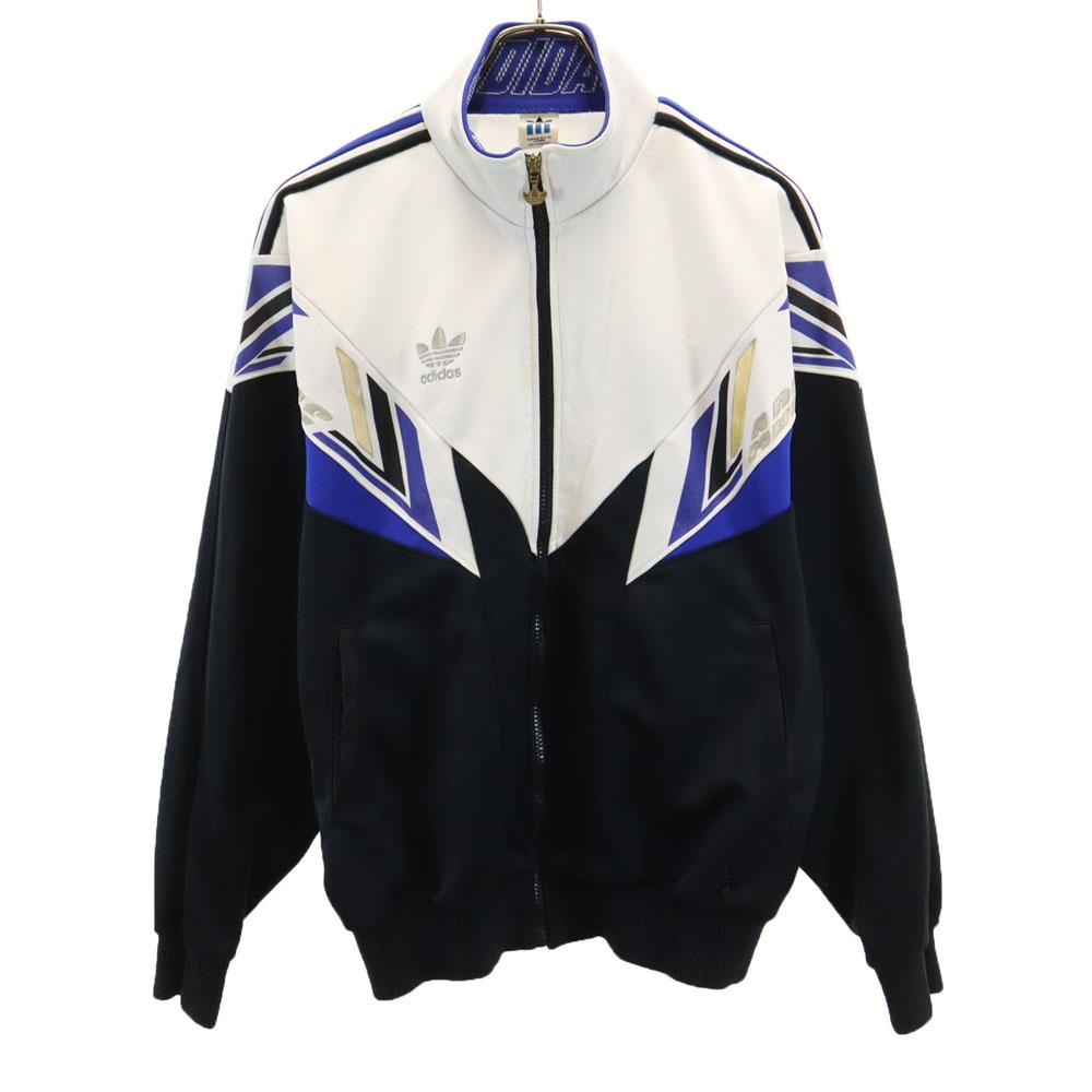 

adidas 80-е Винтаж сделано Descente Логотип Трилистник Олимпийка X0 черный Мужской Б/У