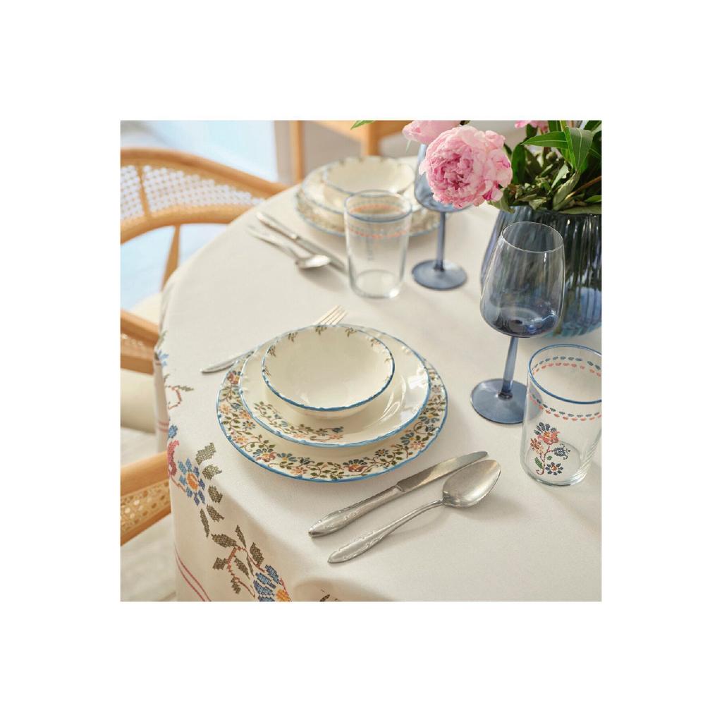 Vintage Porcelain 48 Piece Dinner Set For 12 Persons Blue