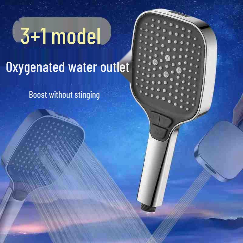 Handheld Water Heater Shower Head with Large Panel for Household Bathrooms