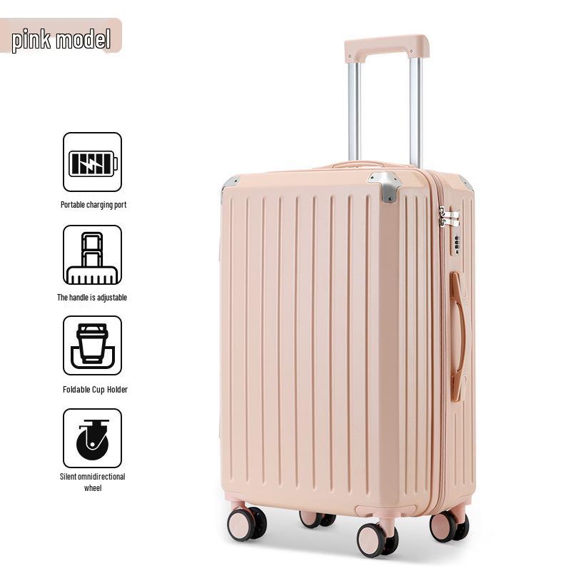 Mother-Daughter Set: Universal Wheel Travel Suitcase with 28-Inch & 20-Inch Trolley Cases, Large Capacity, with Security Code Lock