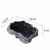 New Simulated Rock Reptile Food Bowl Multiple Size Habitat Decor Lizard Food Dish Anti-slip Base Pet Reptile Feeder Pet Supplies