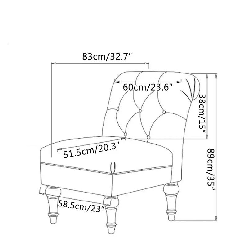 Armless Chair Cover Single Sofa Slipcover Modern Accent Stretch Chair Covers Elastic Cheap Couch Protector Cover For Home Hotel