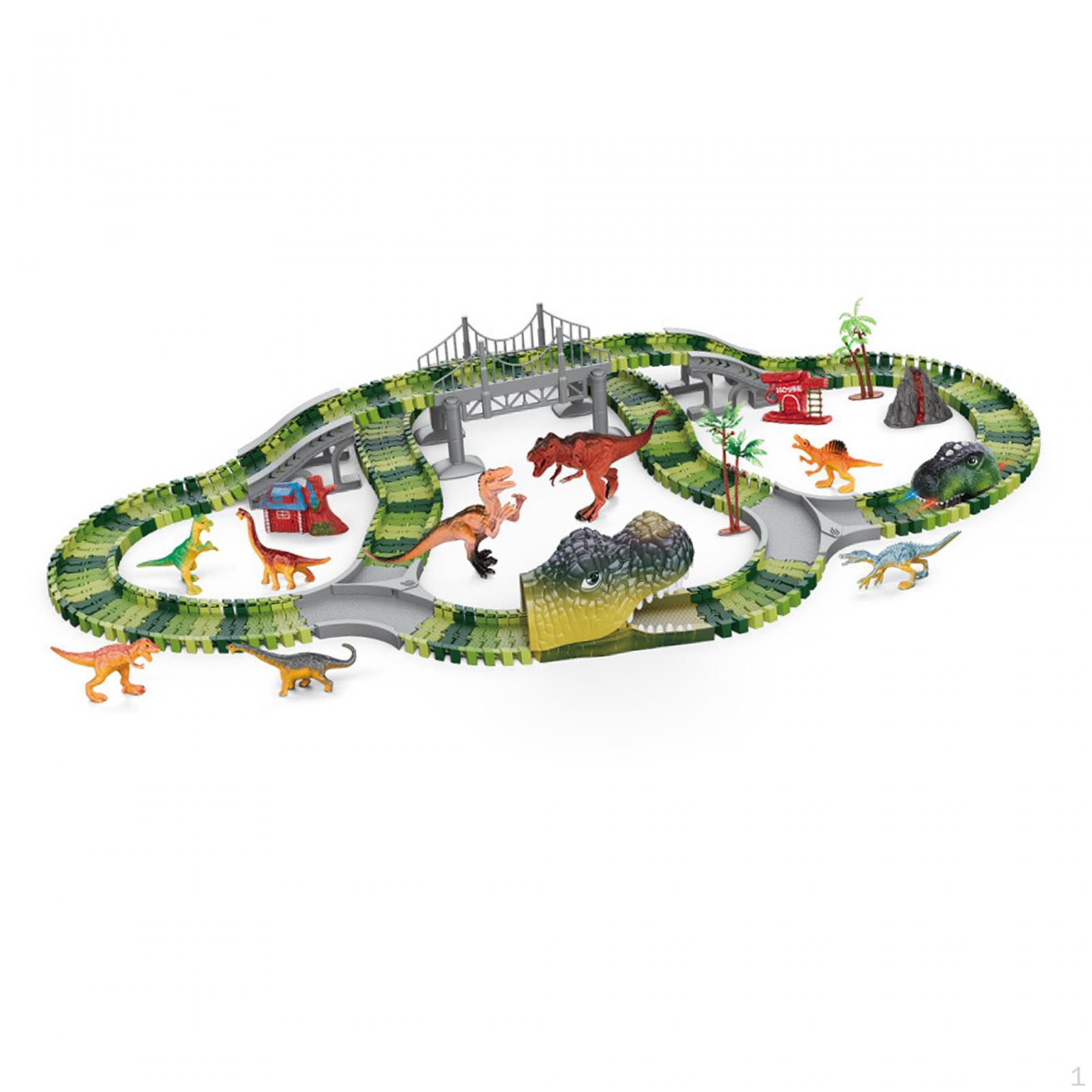 

Игрушки для автомобильных треков с динозаврами, гибкие железнодорожные пути, забавные сувениры для вечеринок, обучающие машинки, набор игрушек 200 dinosaur track