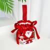 Christmas Candy Gift Bag Canvas Handbag Knitted Storage Bag Santa Claus Xmas Tree DIY Decorations Merry Christmas Festive Party