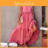 Summer Vacation Long Dress With Ruffle Details For Beach Wear And Casual Outings