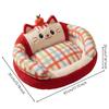 Pet Bed with Removable Cushion Supportive Oval Sofa Raised Bolsters Washable for