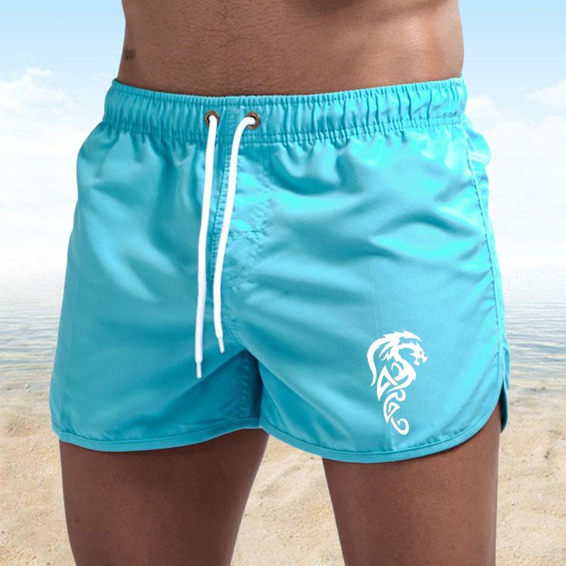 Herren-Sommer-Strand-Shorts, sexy Badebekleidung, Riemen, bunte Badebekleidung, Surfbrett, Herrenbekleidung, schnell trocknend, lässige Sport-Shorts
