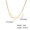 Cazador Hollow Wing of Angel Pendant Necklaces Feather Wings Stainless Steel Gold Color Charm Necklaces for Women Jewelry Kpop