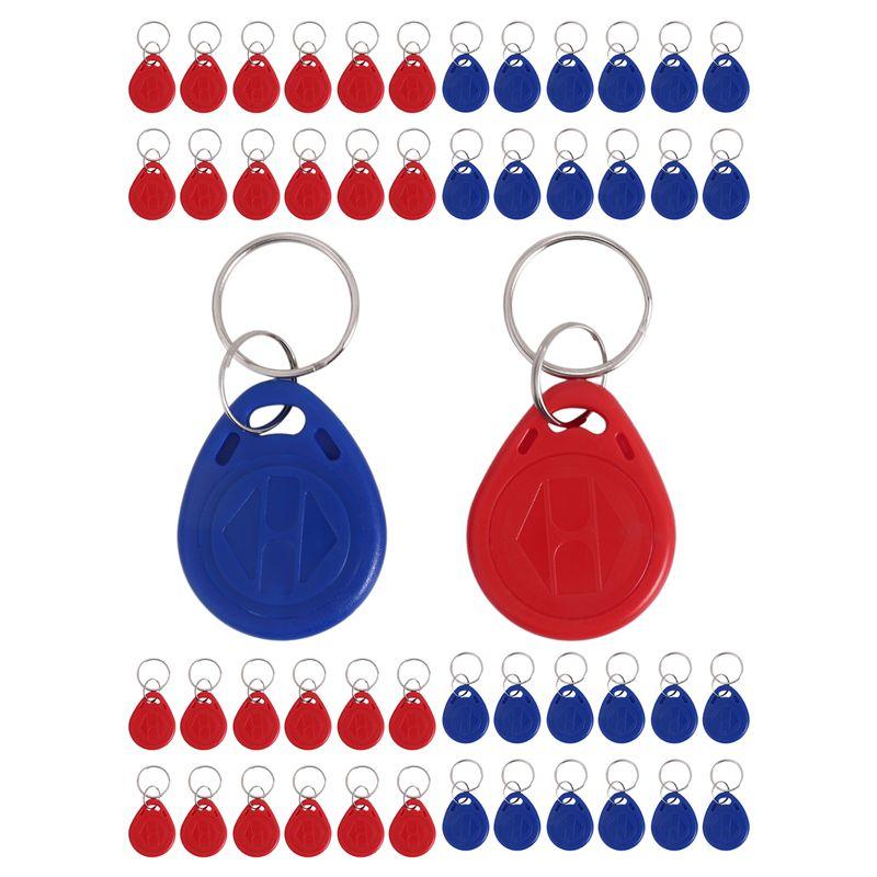 ABUL-50Pcs 125 Khz Proximity ID Card RFID Keyfob Access Control Key For Door Entry Access Control System TK4100