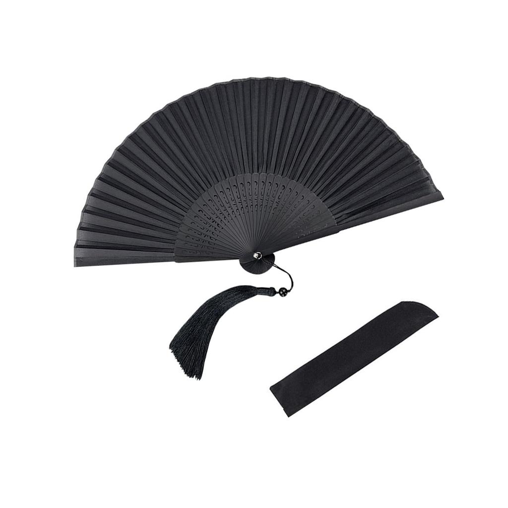 Black Folding Stylish and Fireworks Japanese Kabuki Summer Heatwave Gift Box [QMDUQMYZ] Men's Fan, Popular, High-Quality, Gentleman's, Yukata,