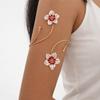 Bloemige Open Arm Bangle Druipolie Armband Vintage Bloemenarmband Hand Sieraden