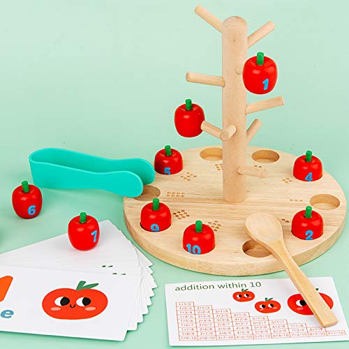 Revteds Wooden Puzzle Apple Tree Educational Toy Montessori Japan Food Safety Inspection Import Licensed Toys for Ages 3 and Up