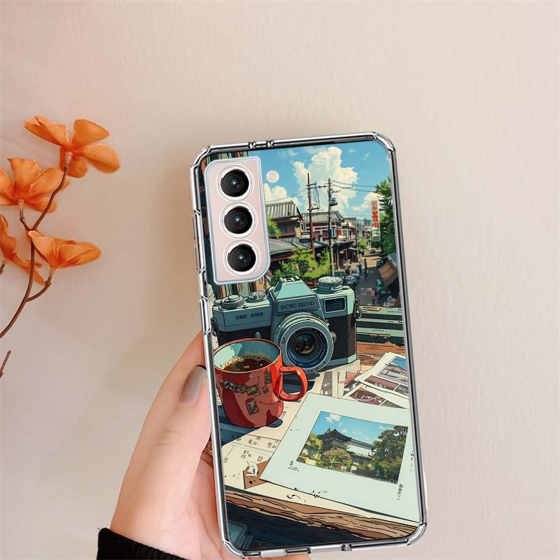 

Camera and Souvenirs With Scenery Clear Phone Cases for Samsung S26 Ultra Galaxy S25 Edge S24 S23 FE S21 Plus S20 S22 S10 Cover Samsung S26 5G
