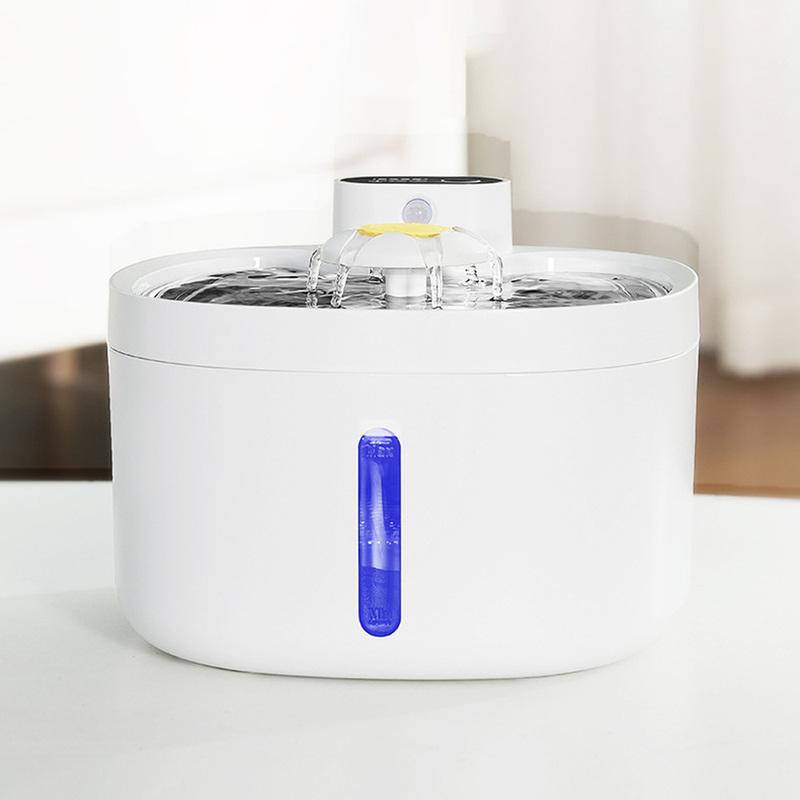 2.6L Large Capacity Automatic Cat Fountain Wireless Smart Pet Water Feeder Dog Water Dispenser with Sensor Cat Drinking Bowl