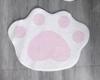 Cute Pet Cat Paw Rug Soft Padding For Children's Room Bedside Decor With Natural Fur And Skin-Friendly Material