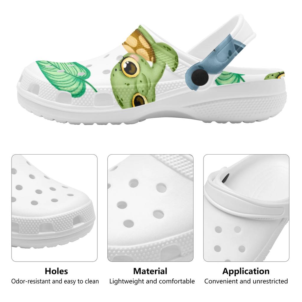 Adult Unisex Graphic Printed EVA Casual Clogs Breathable Soft Slip On Soft Shoes Lightweight Summer Sandals Indoor Outdoor Wear