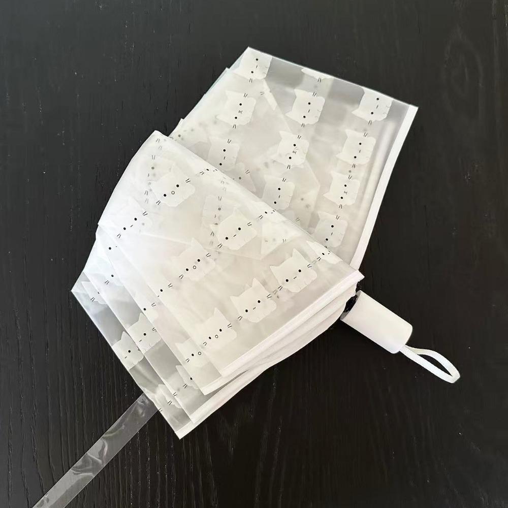 Thickened Folding Umbrella Waterproof Transparent Umbrella Automatic Umbrella  Rainy Day Manual Umbrella
