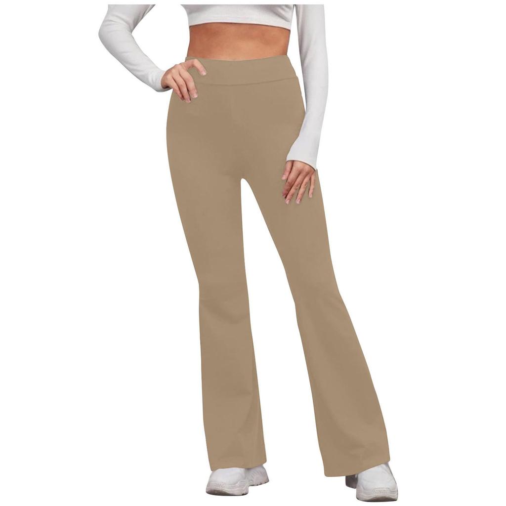 European and American Women's Solid Color Elastic Waist Yoga and Casual Running Pants