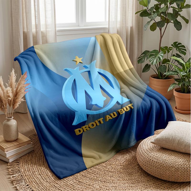 Olympique Lyonnais FC Soft Flannel Fleece Blanket Lightweight Cozy Warm Throw Blanket For Sofa Bed Home Decor