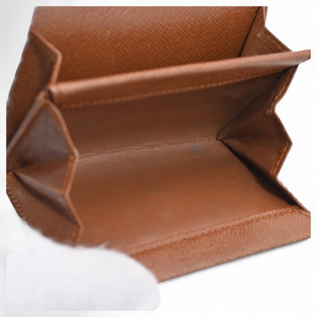 Auth LOUIS VUITTON Monogram Portemonnaie Plat Coin Purse M61930 lv7714se