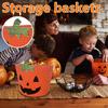 Halloween Pumpkin Candy Collection Basket for Kids or Storage