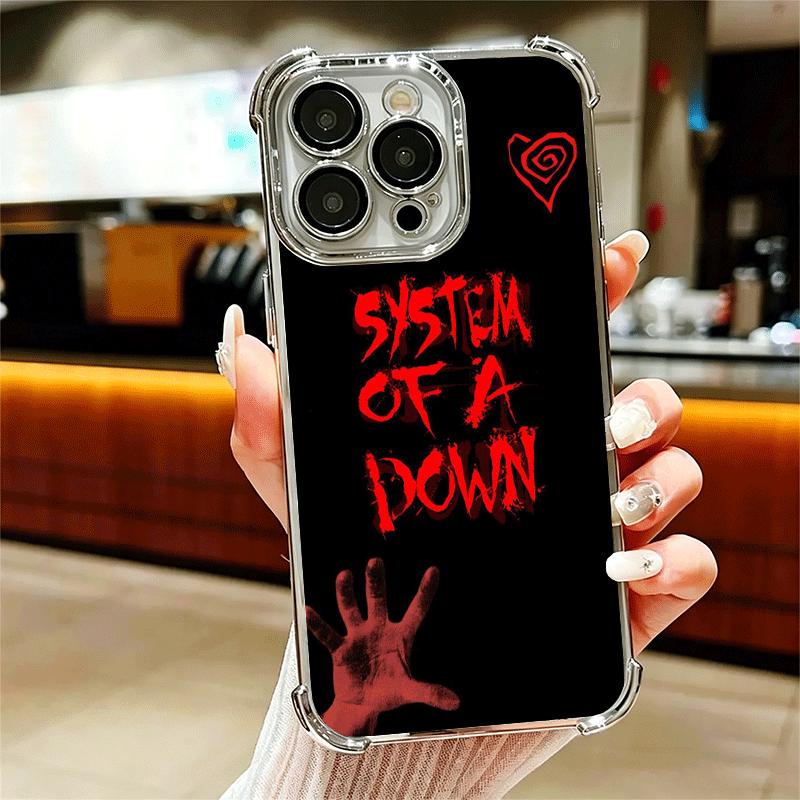 

System Of A Down Soft Phone Case For iPhone 15 16 17 Air 14 Pro Max 16E Plus 13 12 Mini Plating Anti-Fall Fundas iPhone 16