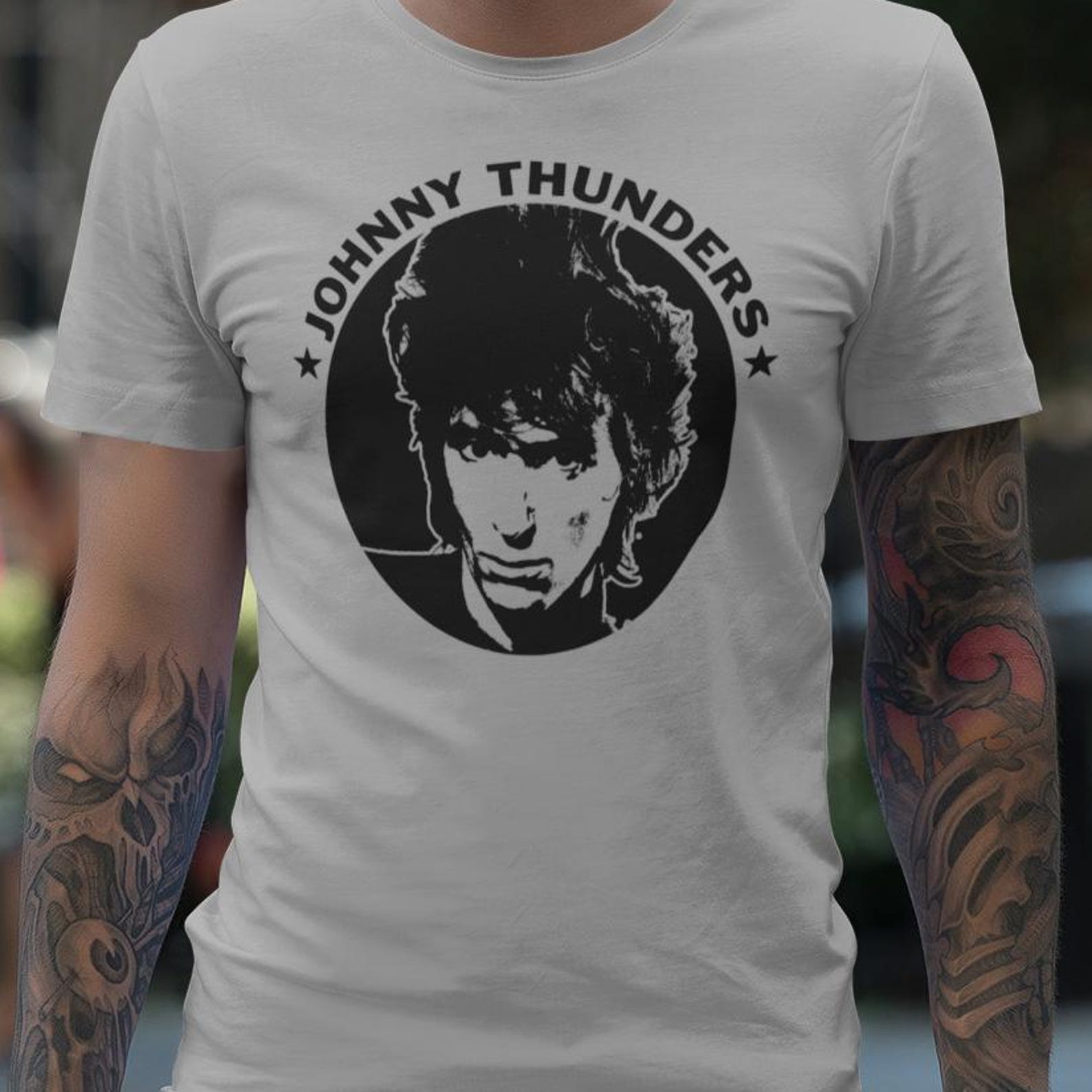 Johnny Thunders Portrait T-Shirt (US) – 70s Rock N Roll Graphic Tee 4XL