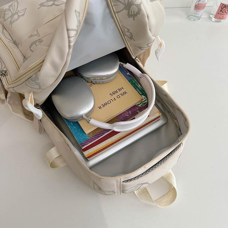 The New Schoolbag Is High-value, Fresh, Sweet and Cute Butterfly Backpack, Lightweight Spring Outing Backpack for Junior High School Students