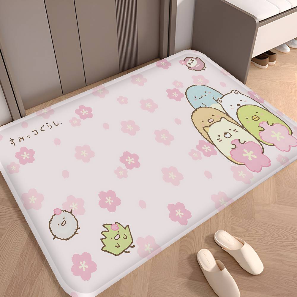 Cartoon Pink Sumikko Gurashi Kitchen Mat Cheaper Anti-slip Modern Living Room Balcony Printed Modern Home Decor
