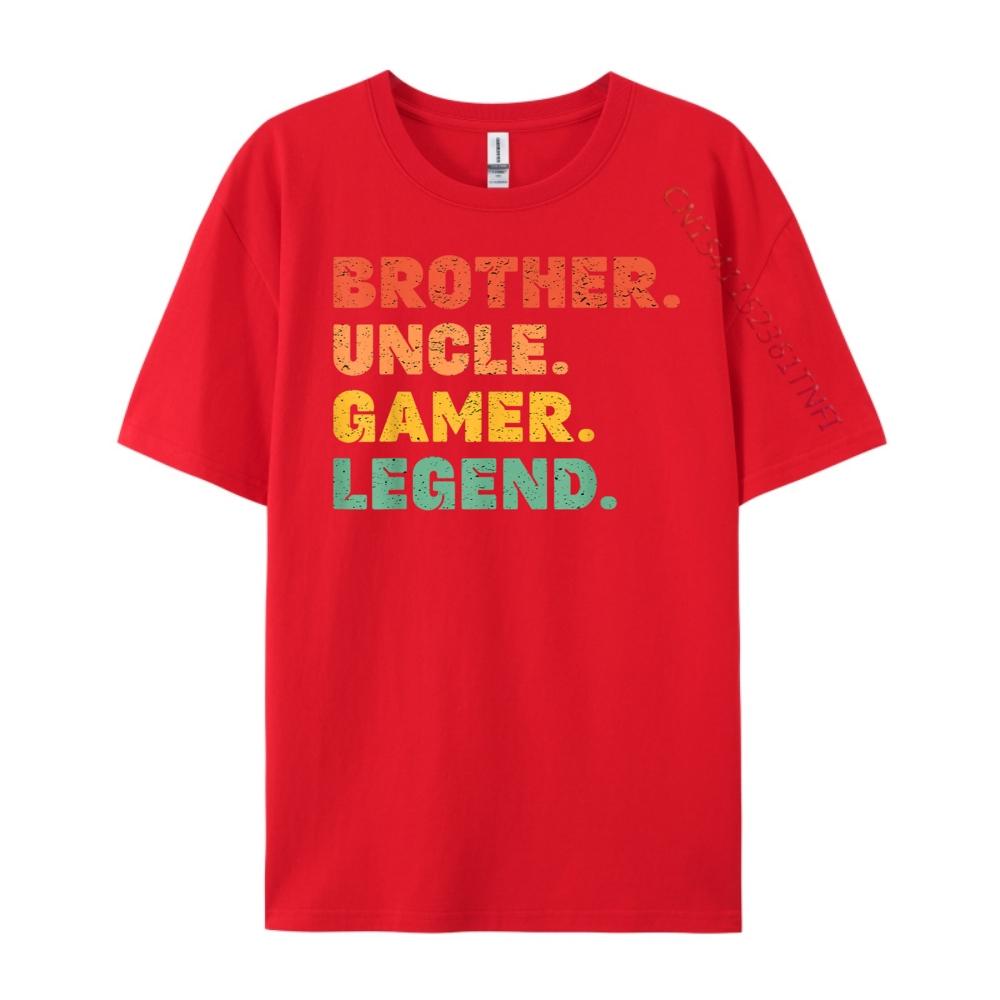 Funny Gamer Brother Uncle Gaming Legend Video Game Graphic T Shirts Men Cotton Men Shirts For Men Lovers Day S