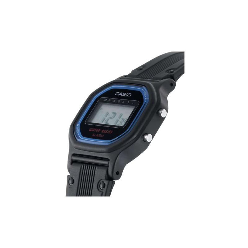 Casio CASIOVINTAGE series-L digital display series black and blue classic square movement numbers quartz movement rubber strap Japanese and LA-11WB-1