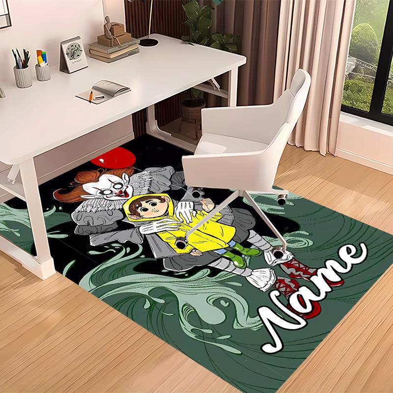 Custom personalization Pennywise the Dancing Clown Print Area Rug - Soft, Washable Non-Slip Indoor Mat,Living Room,Home&Office Decorative Rug