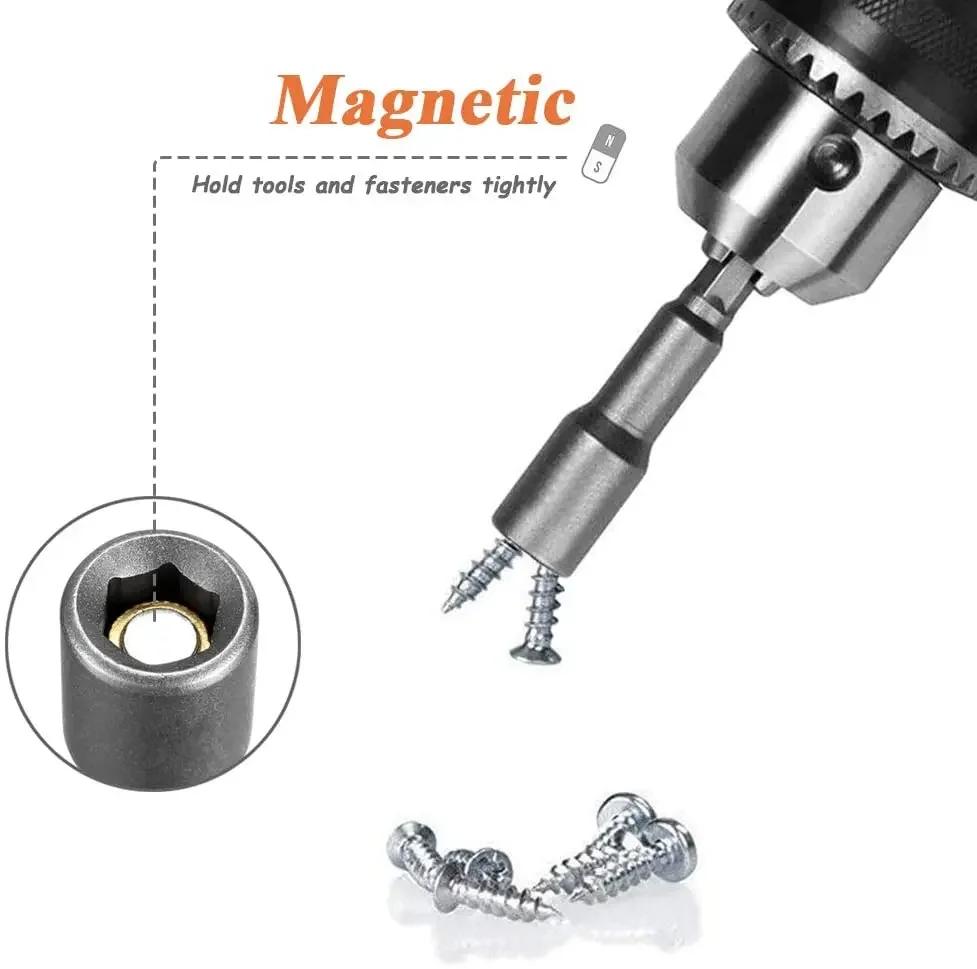 High Quality 6mm-15mm Impact Socket Kit with Magnetic Nut Driver & 1/4 Hex Bit Adapter for Power Drills