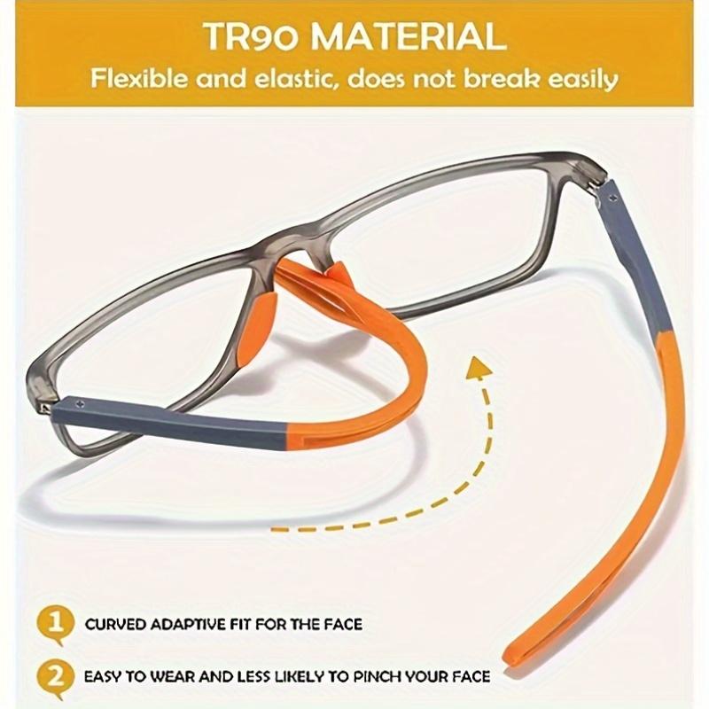 4 Pack Sets Fashion TR90 Reading Glasses For Men Spring Leg Sports Presbyopia Glasses Anti Blue Light Glasses +100 +400