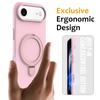 For iPhone Air Case Compatible with MagSafe Kickstand PC+Silicone Phone Cover