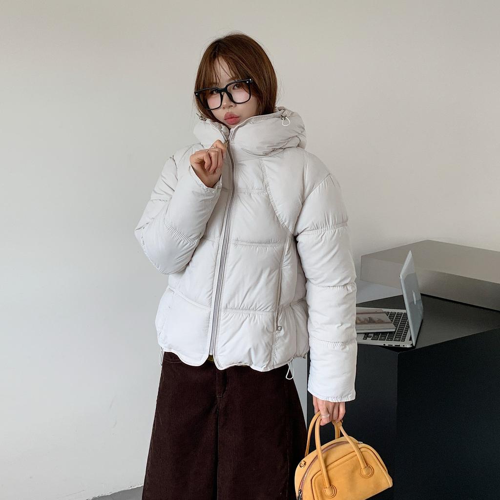 Hooded puff cotton-padded clothes women's winter new short loose warm cotton-padded clothes jacket cotton-padded jacket