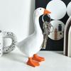 Resin Goose Figurines Key Hanger Funny Dumb Goose Key Holding Figurine  Office Desk