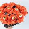 10PCS Funny Eyeball Fake Flower Scary Artificial Rose Flower Halloween Eyeball Rose  Halloween Decor